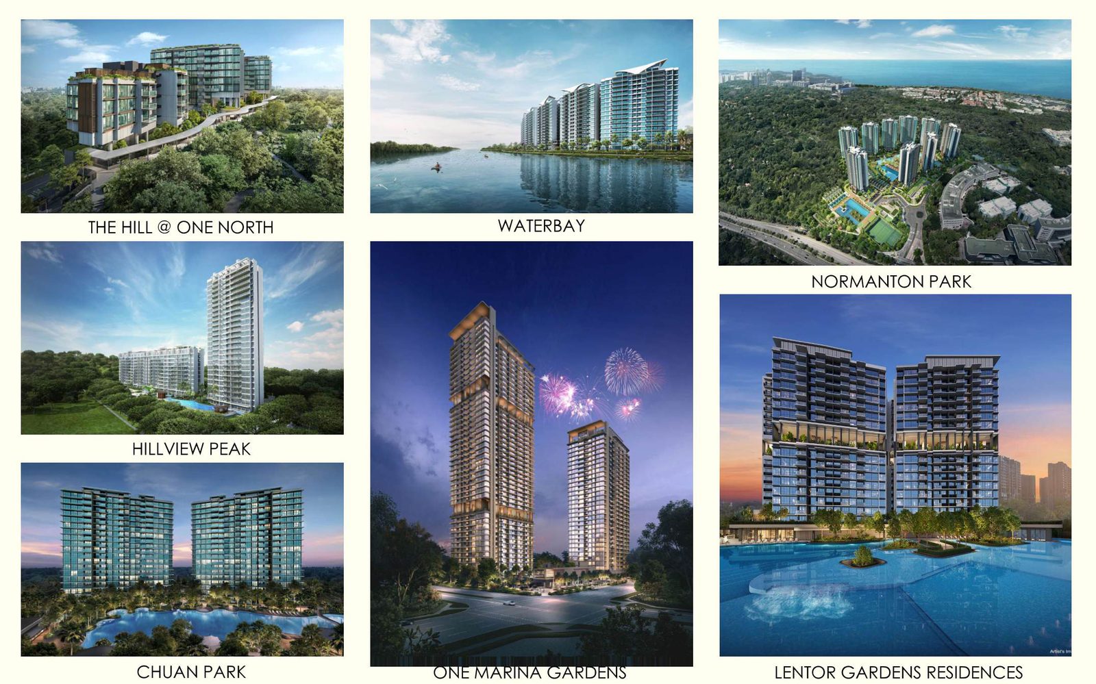 A selection of Kingsford developments across Singapore